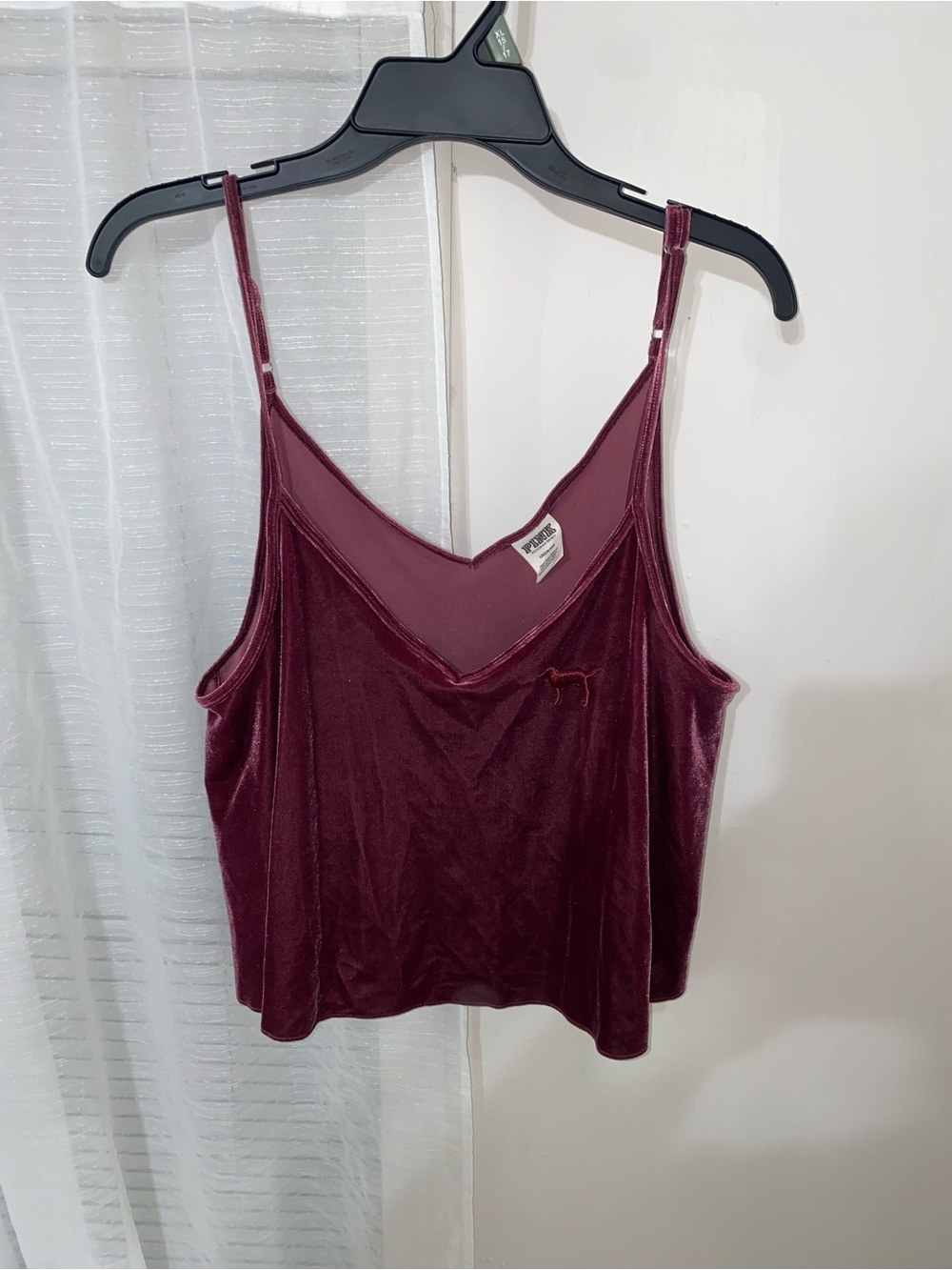PINK Victoria's Secret Velvet V-Neck Cami - Wine